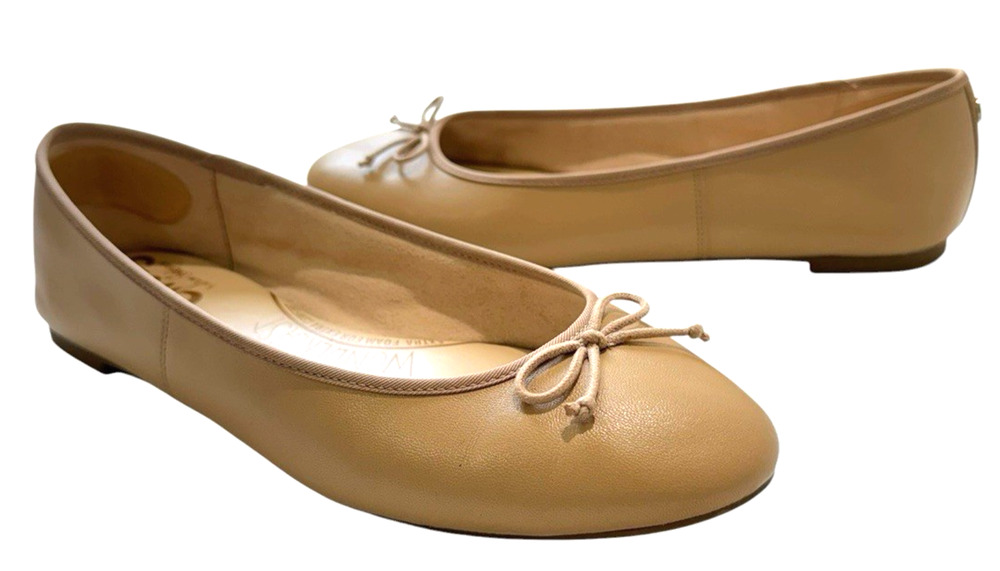Circus by Sam Edelman Women's Charlotte Leather Flats Tan Beige Sz 9.5M